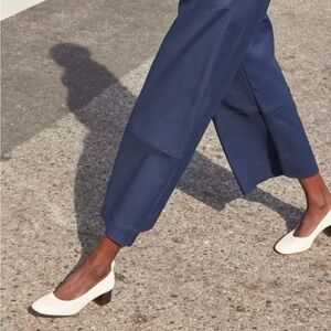 NWT Everlane The Italian Leather Day Heel Bone Stacked 6.5